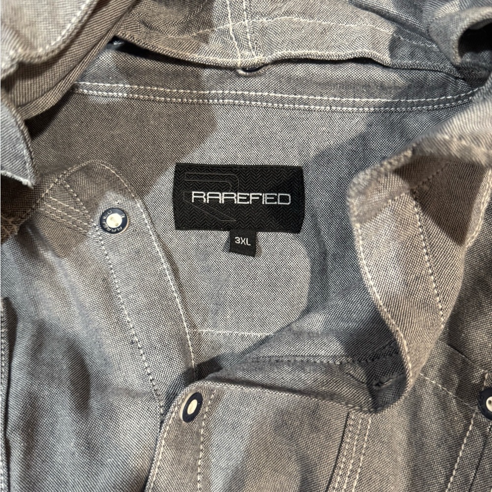 Rarified Gray Button-Up Shirt 3XL